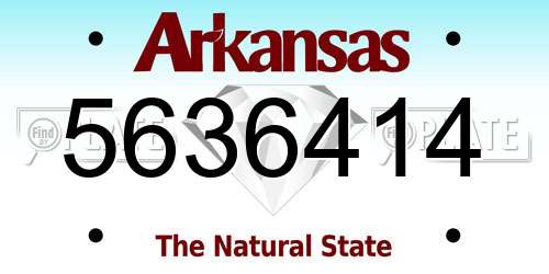 5636414 Arkansas License Plate
