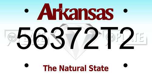 56372T2 Arkansas License Plate