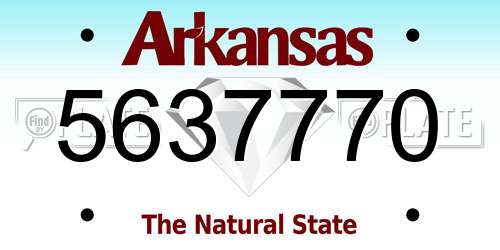 5637770 Arkansas License Plate