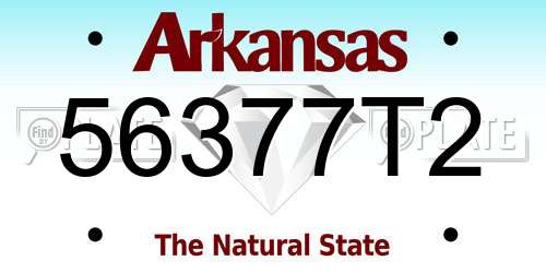 56377T2 Arkansas License Plate