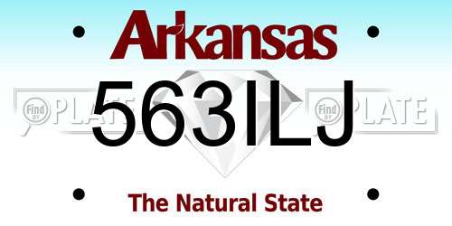 563ILJ Arkansas License Plate