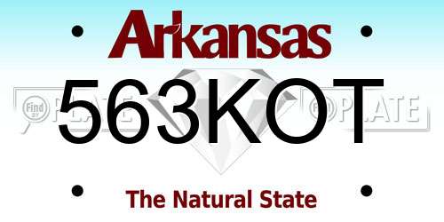 563KOT Arkansas License Plate