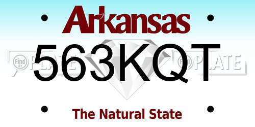 563KQT Arkansas License Plate