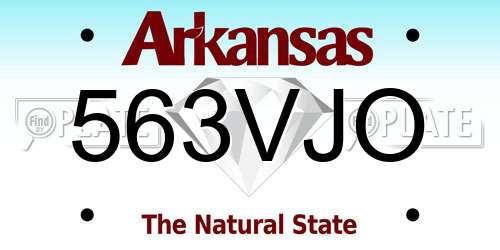 563VJO Arkansas License Plate