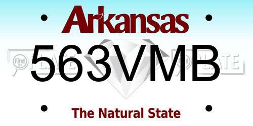563VMB Arkansas License Plate