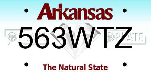 563WTZ Arkansas License Plate