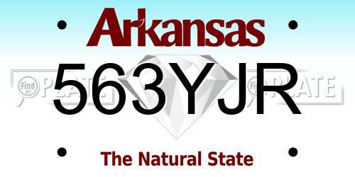 563YJR Arkansas License Plate