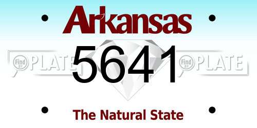 5641 Arkansas License Plate