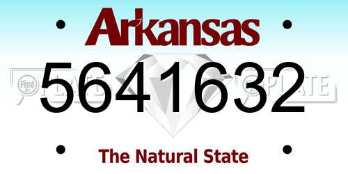 5641632 Arkansas License Plate