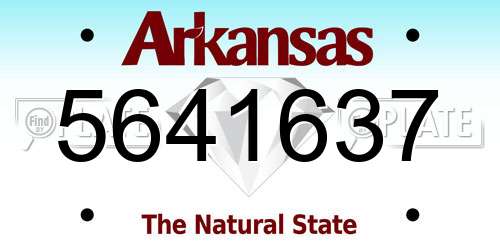 5641637 Arkansas License Plate