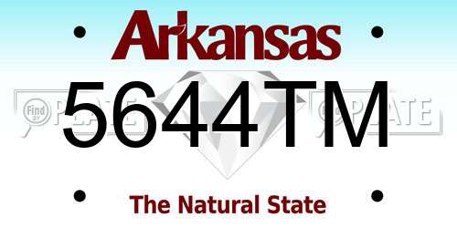 5644TM Arkansas License Plate