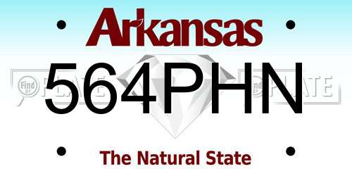 564PHN Arkansas License Plate