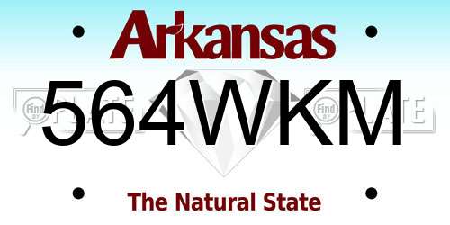 564WKM Arkansas License Plate