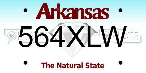 564XLW Arkansas License Plate