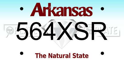 564XSR Arkansas License Plate