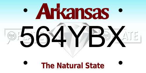 564YBX Arkansas License Plate