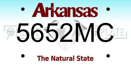5652MC Arkansas License Plate