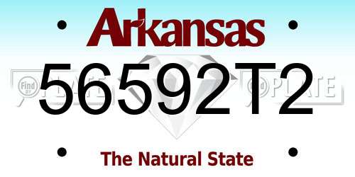 56592T2 Arkansas License Plate