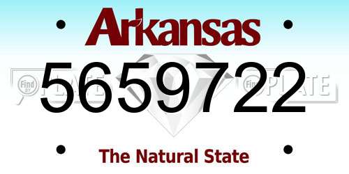 5659722 Arkansas License Plate