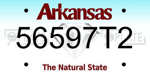 56597T2 Arkansas License Plate