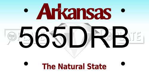 565DRB Arkansas License Plate