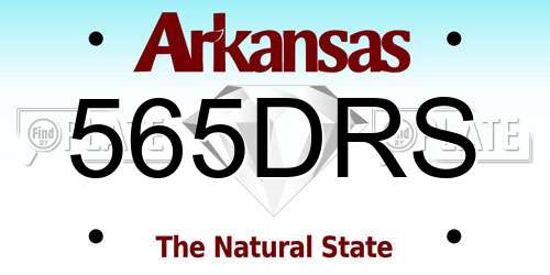 565DRS Arkansas License Plate