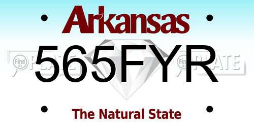 565FYR Arkansas License Plate