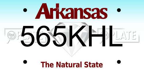565KHL Arkansas License Plate