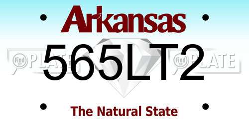 565LT2 Arkansas License Plate