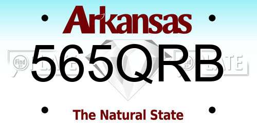 565QRB Arkansas License Plate