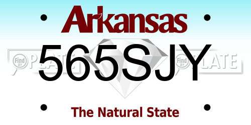 565SJY Arkansas License Plate