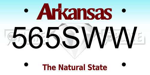 565SWW Arkansas License Plate