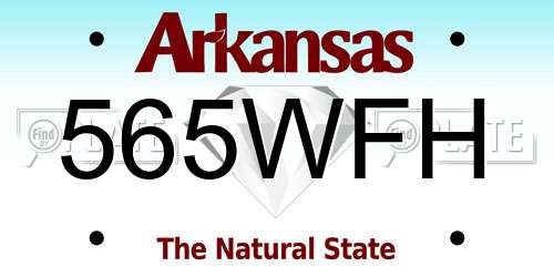 565WFH Arkansas License Plate