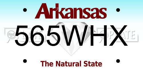 565WHX Arkansas License Plate