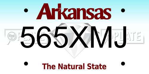 565XMJ Arkansas License Plate