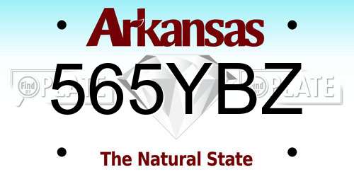 565YBZ Arkansas License Plate