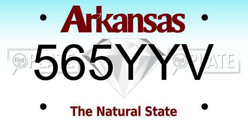 565YYV Arkansas License Plate