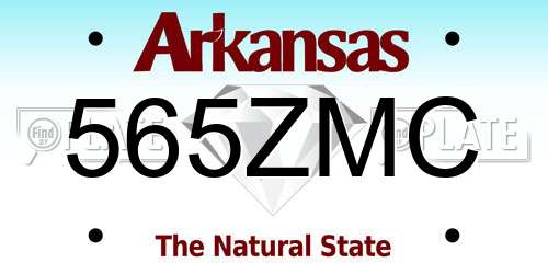 565ZMC Arkansas License Plate