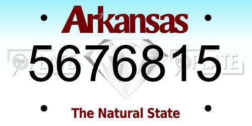 5676815 Arkansas License Plate