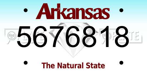 5676818 Arkansas License Plate