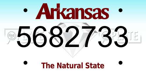 5682733 Arkansas License Plate