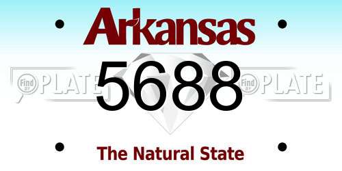 5688 Arkansas License Plate