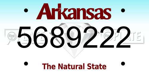 5689222 Arkansas License Plate
