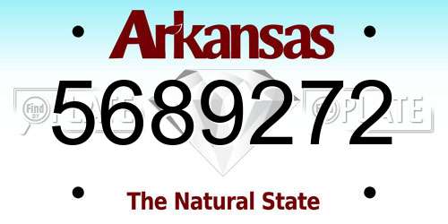 5689272 Arkansas License Plate