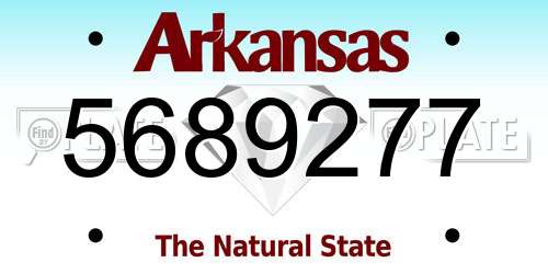 5689277 Arkansas License Plate