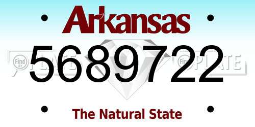 5689722 Arkansas License Plate