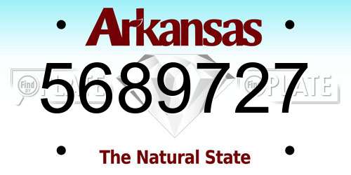 5689727 Arkansas License Plate
