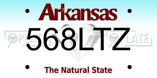 568LTZ Arkansas License Plate