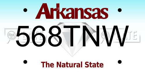 568TNW Arkansas License Plate