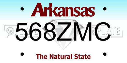 568ZMC Arkansas License Plate